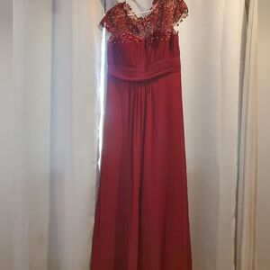 Elegant Burgandy Evening Gown Mother Of The Bride/groom/bridesmaid/prom
